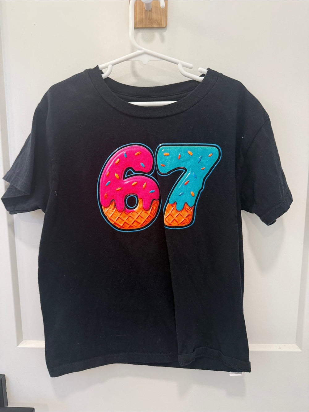 Kids Black Graphic '67' T-Shirt